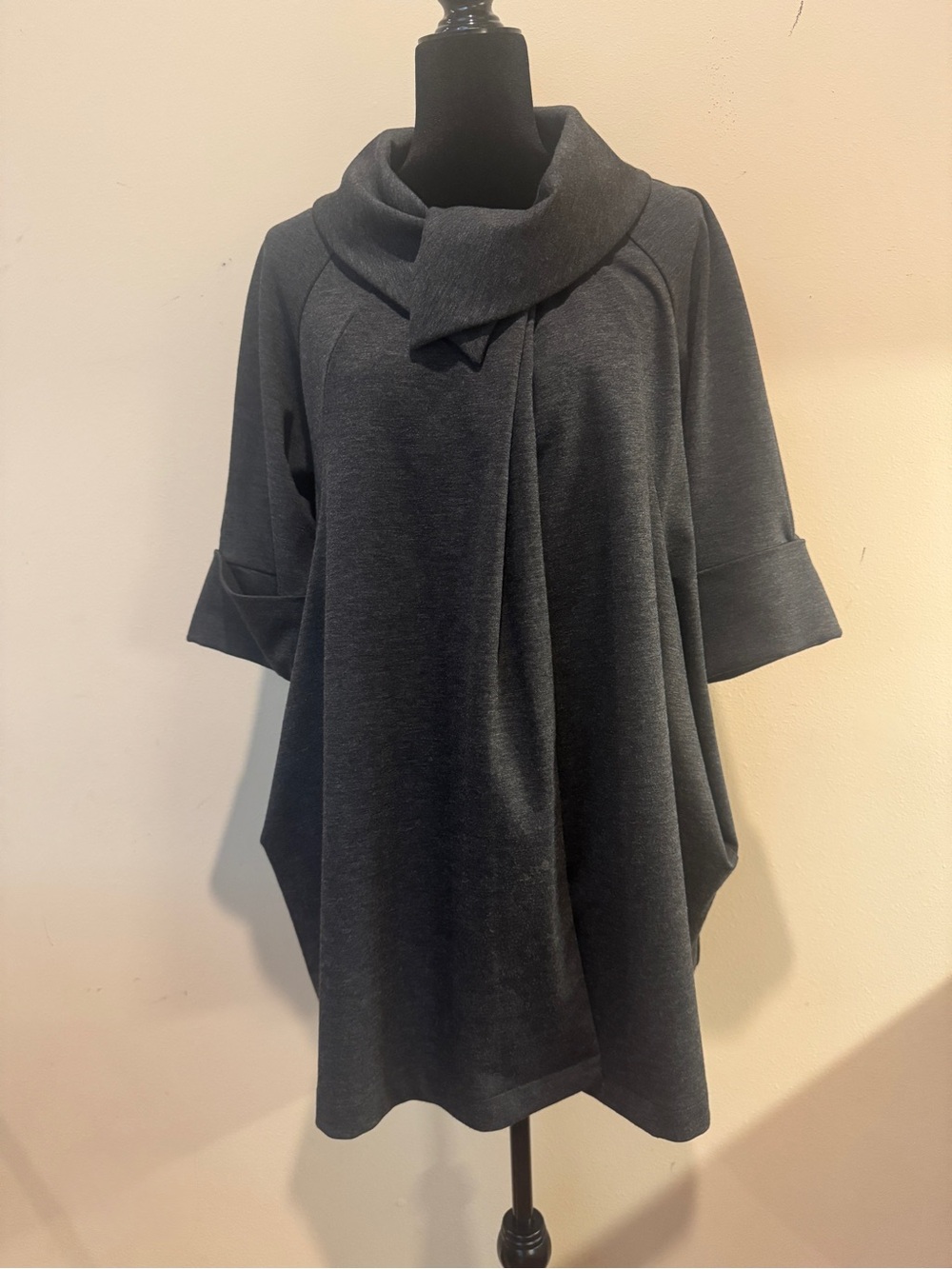 Insight Charcoal Cowl Neck Tunic Dress